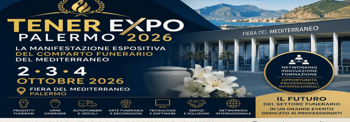 Tener Expo Palermo 2026: il grande evento del comparto funerario del Mediterraneo.